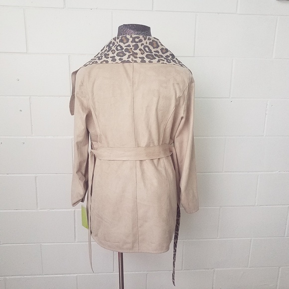 Chi by Falchi Animal Print Faux Suede Jacket XL - Picture 6 of 6